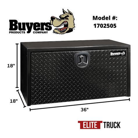 buyers products black steel underbody truck box w aluminum door|black underbody truck tool box.